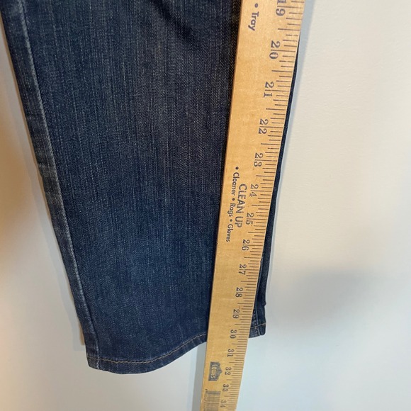 Levis 511 Slim Fit Mens Jeans Dark Wash Denim 31x30 Whiskering Straight Leg - Picture 4 of 8